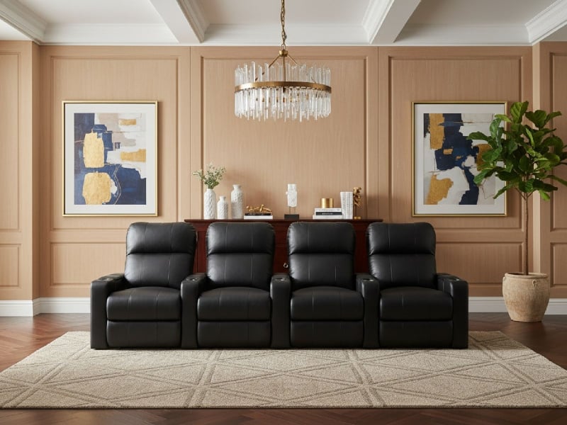 Octane Seating Turbo XL700 Theater Seating | Power Recline | Black