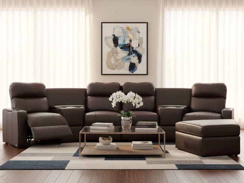 Turbo XL700 Brown Curved Sectional - Premium Comfort and Style