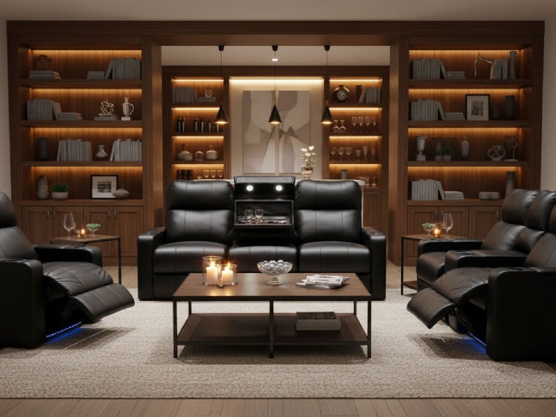 Octane Seating Turbo XL700 Sofa with Drop Down Table and Storage