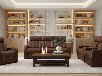 octane flex hr movie room sofa sets
