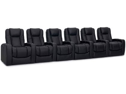 octane grand hr black 6 piece theater seating with motor headrest
