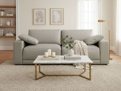 Mirage Modular 2-Seat Loveseat in Premium Italian Leather