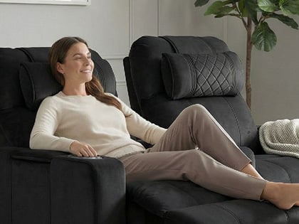 Onyx Diamond-Stitch Recliner Pillow