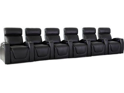 octane zone lhr 6 seat theater recliners with power lumbar and headrest
