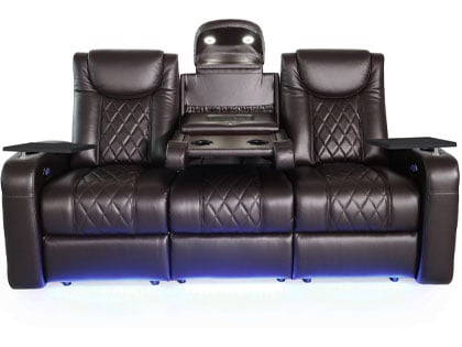 power reclining sofa with power headrest