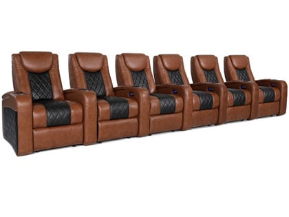 octane azure lhr 6 seat theater seating with power lumbar and headrest
