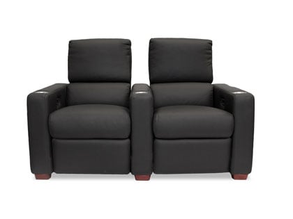 black leather cinema recliner
