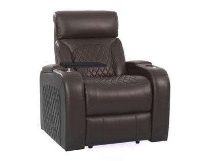 octane bliss lhr brown theater single recliners on sale with heat and massage
