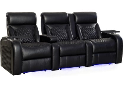 octane bliss black basement furniture with heat and massage
