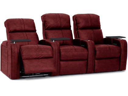leather 3 seater with cup holders