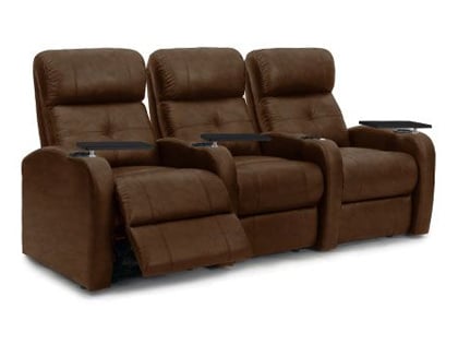 real leather theater seating