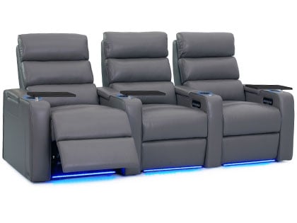 theater seating gray leather
