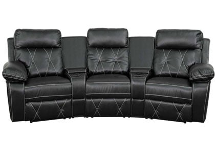 leather theater sectional
