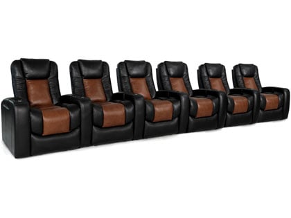 octane grand hr two-tone home theater seating 6 seater with motor headrest
