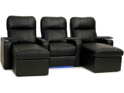 leather powered sectional

