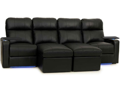 black leather sofa with chaise

