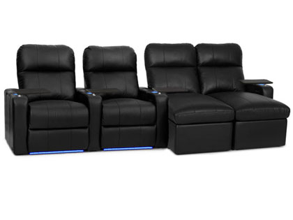 black leather sectional recliner sofa

