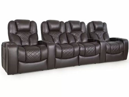 octane vega 4 chair leather theater seating