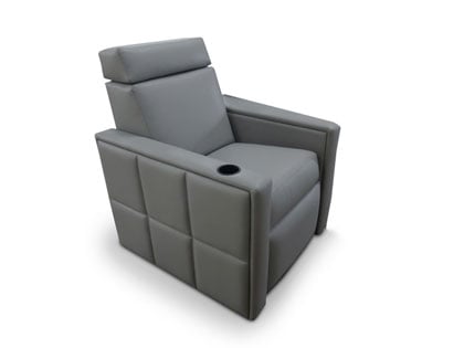 Westend theater chair in grey leather