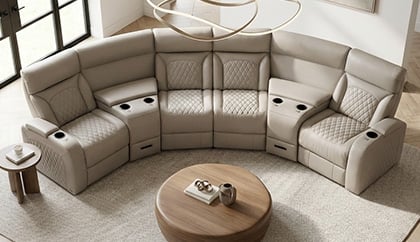 sectionals with power lumbar and power headrest