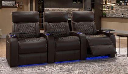 home theater seating with heat & massage