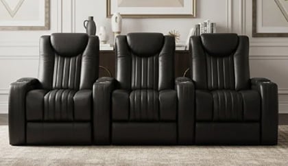 home theater seating with power headrests