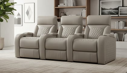 home theater seating with power headrests